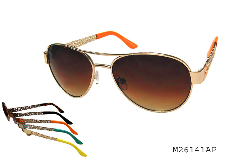Women's fashion sunglasses with round frame, black acetate material, and polarized gradient lenses in front view.