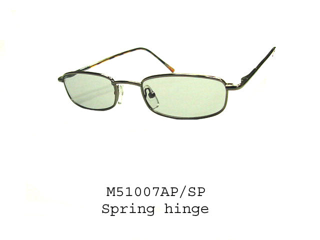 Men's wholesale fashion sunglasses with rectangular metal frame and dark polarized lenses, featuring adjustable nose pads.