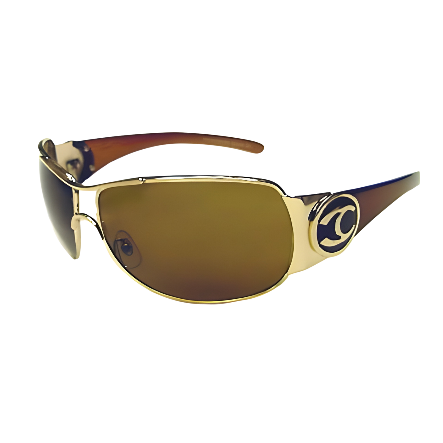 Fashion sunglasses with a round frame, black acetate material, and polarized lenses, suitable for men and women.