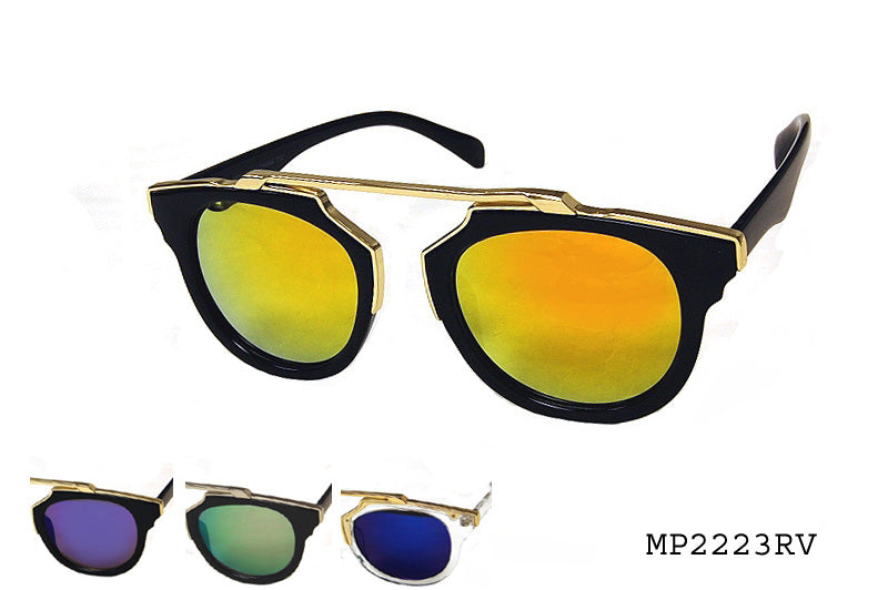 A pair of stylish sunglasses from the APTCINC MP2223RV collection, featuring a modern design suitable for men's fashion. The frame is sleek with a polished finish, and the lenses are tinted, providing a fashionable look. The sunglasses are showcased against a simple background, highlighting their features.