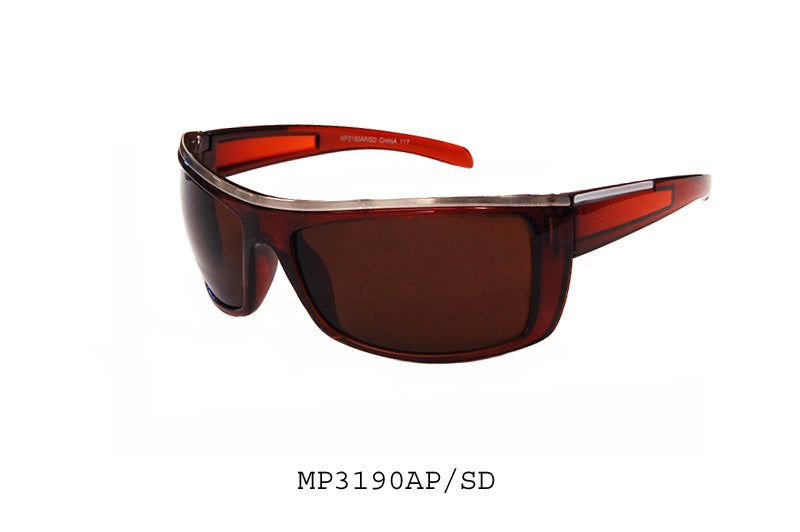 Men's fashion sunglasses with a rectangle metal frame, dark lenses, and sleek temples, part of Asia Pacific Glasses' wholesale eyewear collection.