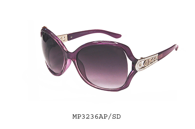 Wholesale fashion sunglasses with a round frame in black acetate, featuring polarized lenses and metal temples for men and women.