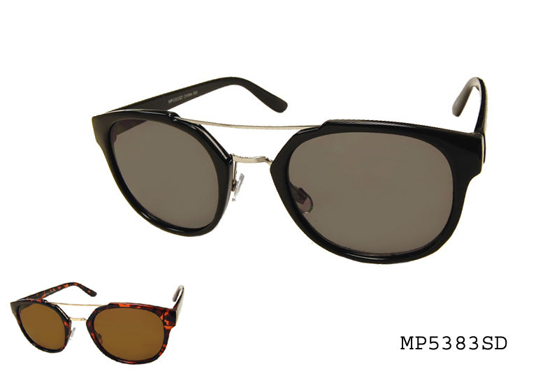 A pair of stylish sunglasses from APTCINC, model MP5383SD. The design features a sleek frame, ideal for both casual and fashionable looks. The lenses are dark, providing a modern and trendy appearance, suitable for men's fashion. The sunglasses are part of a collection and are promoted for sales events.