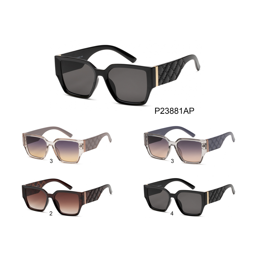 
                  
                    A pair of stylish square sunglasses featuring a plastic frame, designed for women. The sunglasses are part of the new arrivals collection for June 2024, showcasing a modern and fashionable look.
                  
                