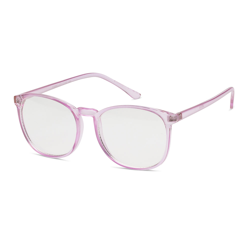 
                  
                    A pair of clear oval sunglasses designed for ladies, featuring a transparent frame and clear lenses. The style is noted as a specialty item, suitable for various occasions.
                  
                