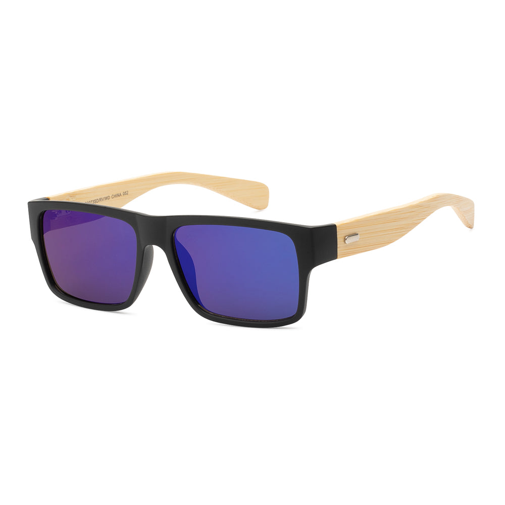 A pair of stylish rectangular sunglasses from APTCINC, model P3073SD/RV/WD. The sunglasses feature a plastic frame, designed for men's fashion. The product is part of a new arrivals collection for 2024 and is suitable for summer wear.