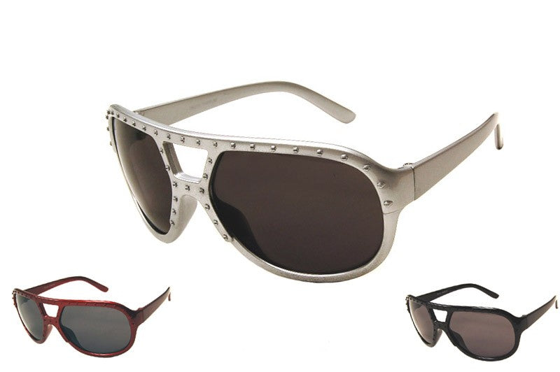 Wholesale fashion sunglasses with a round metal frame and dark polarized lenses, suitable for both men and women.