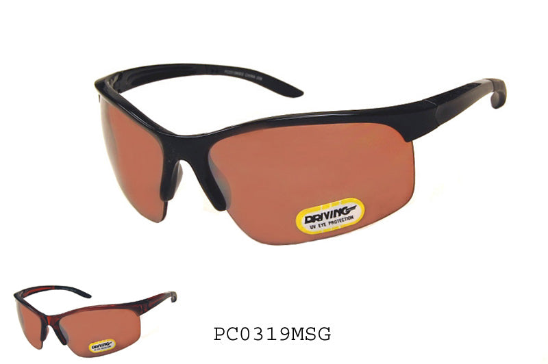 A pair of stylish sunglasses designed for both men and women, featuring a sleek frame and tinted lenses. The design is sporty and modern, suitable for various outdoor activities. The sunglasses are part of the MSG collection by APTCINC, emphasizing a unisex appeal.