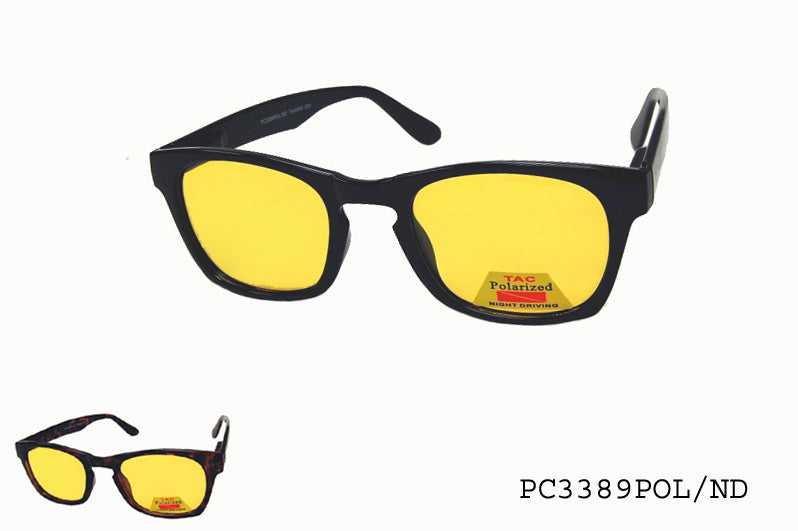 A pair of stylish polarized sunglasses from APTCINC, model PC3389POL/ND. The frame features a sleek design suitable for men, with dark lenses that enhance visual clarity and reduce glare. The sunglasses are part of a contemporary collection, ideal for outdoor activities and casual wear.