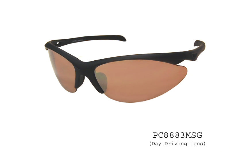 Wholesale MSG sunglasses with rectangular frame, black metal finish, and polarized lenses for men’s sports fashion.