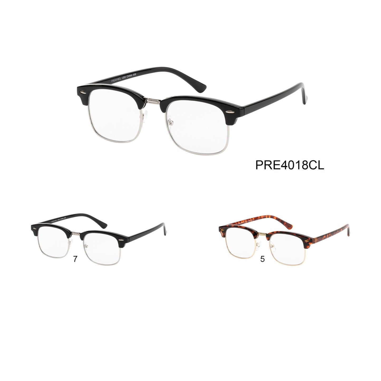 A pair of stylish progressive reader sunglasses with a plastic frame, designed for comfortable reading in bright light. The lenses are tinted, offering protection from the sun while allowing for clear vision at varying distances. The design is contemporary and suitable for casual or outdoor use.