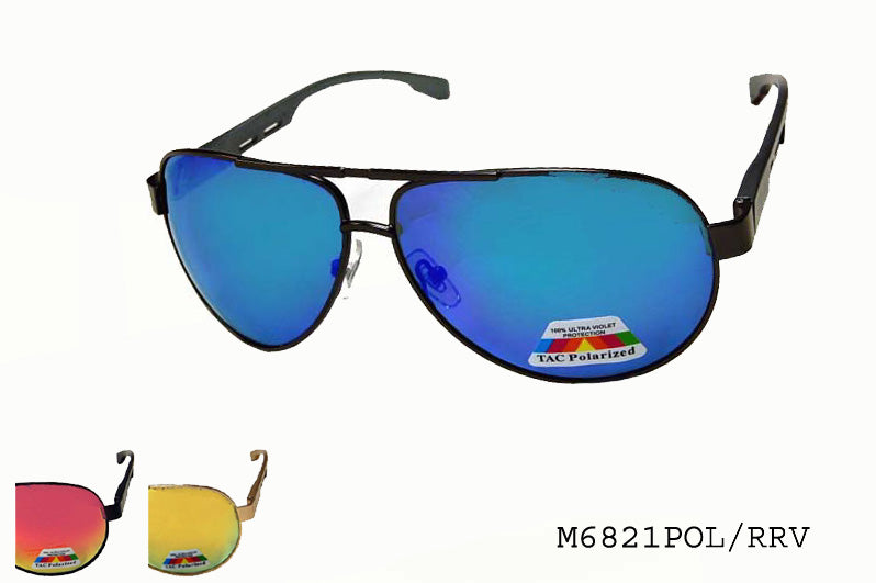 A pair of men's polarized aviator sunglasses with a sleek design, featuring a dark lens and a thin metallic frame. The sunglasses are part of the 2018 collection and are marketed for promotional sales events, such as Black Friday and July 4th.