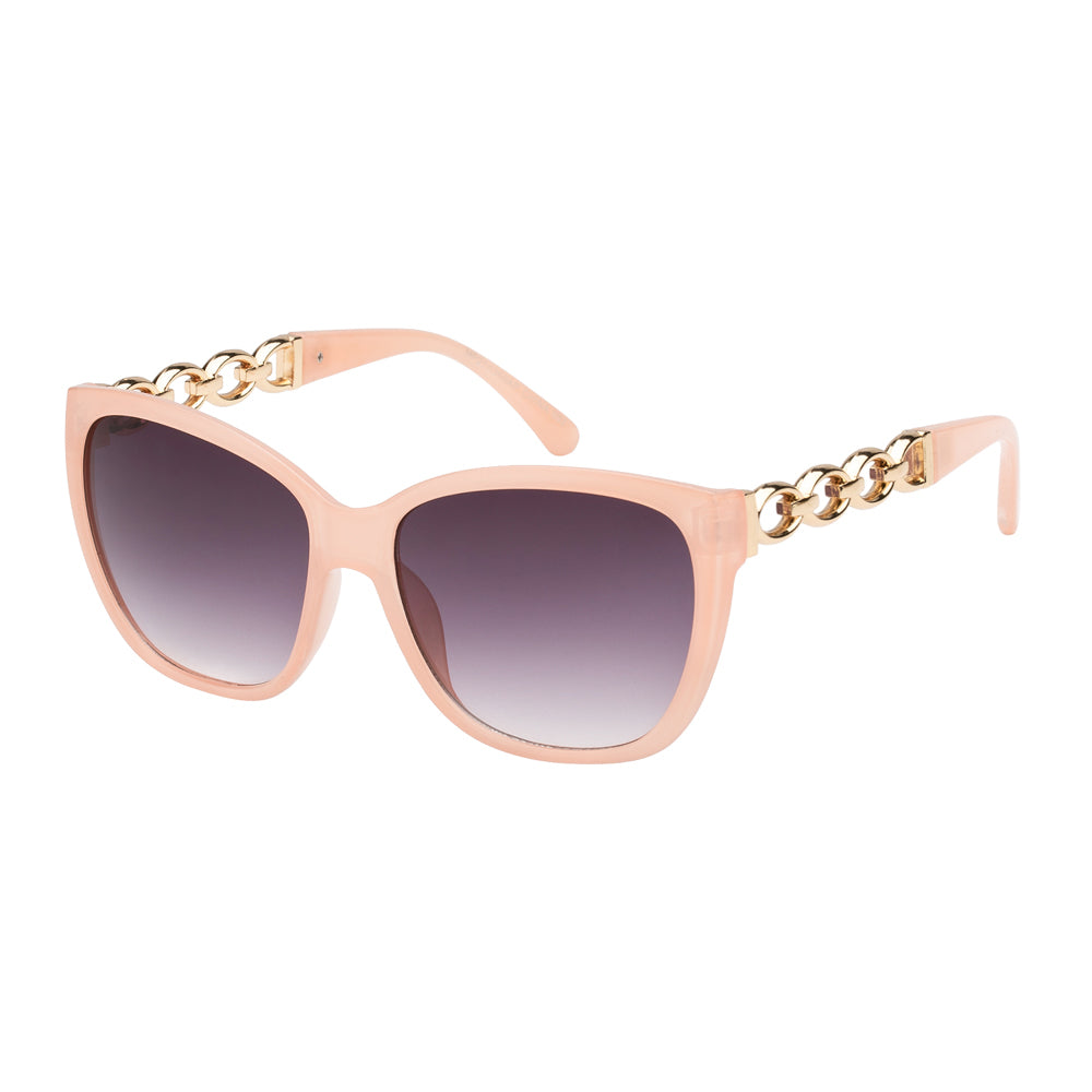 
                  
                    A stylish pair of cat-eye sunglasses featuring a sleek design, suitable for ladies' fashion. The lenses are tinted, and the frame has a fashionable finish, making it ideal for summer outings and special events.
                  
                
