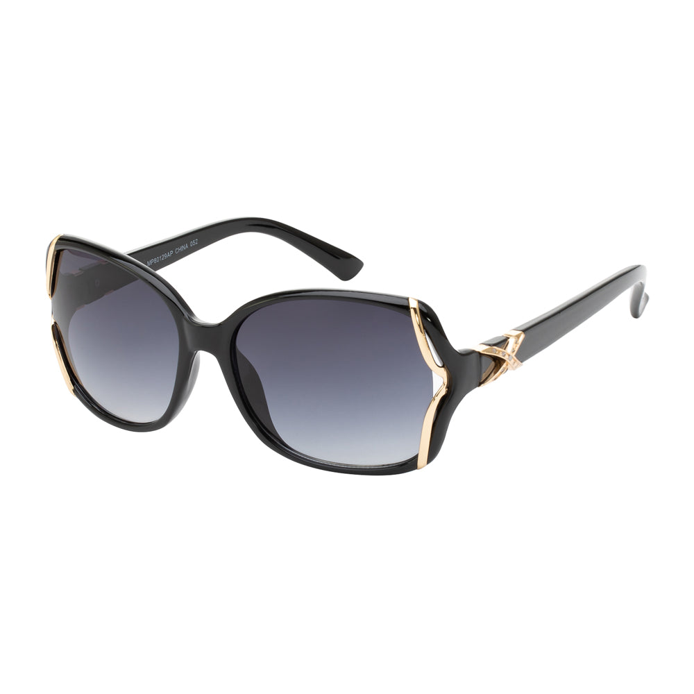 Stylish sunglasses with a sleek frame design, ideal for fashion-forward individuals. The lenses are tinted, providing a chic look suitable for various occasions.