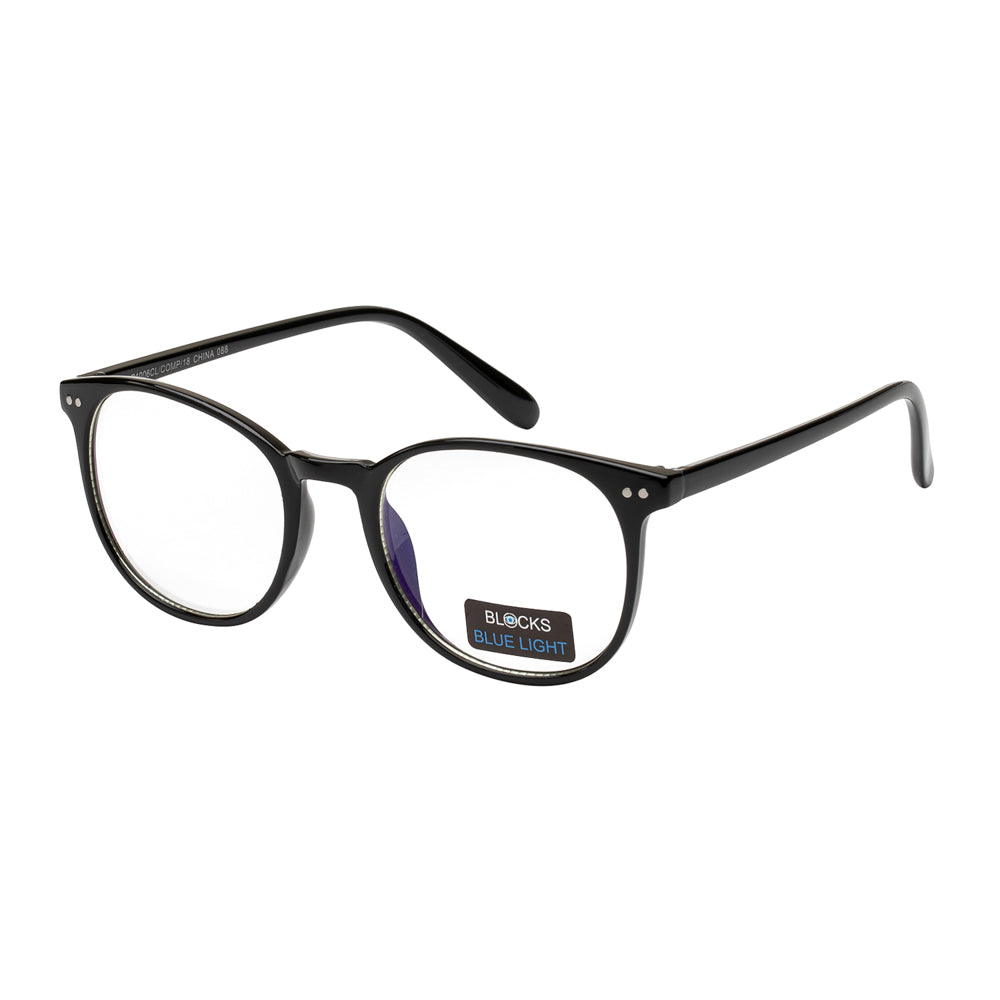 Clear frame computer glasses with rectangular shape and blue light filtering lenses, part of Asia Pacific Glasses' wholesale eyewear collection.
