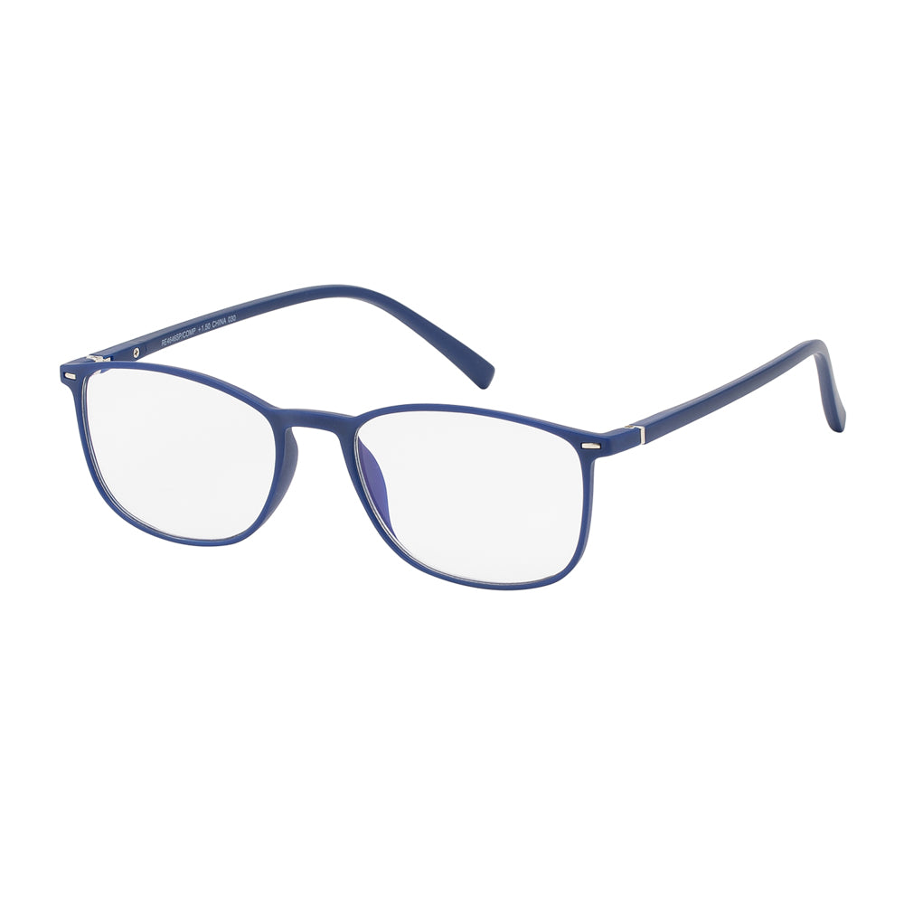 A pair of stylish reader sunglasses designed for computer use, featuring a sleek plastic frame. The lenses are tinted and optimized for reducing eye strain during screen time. The product is marked with the model number RE4646SP/COMP by APTCINC, and it is associated with a promotion for Black Friday/Cyber Monday.