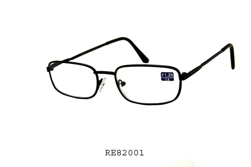 A pair of stylish clear reader sunglasses with a metal frame, designed for vision support. The lenses are transparent, allowing for a modern look while providing readability. The product is labeled with a promotional tag indicating a discount for Black Friday Cyber Monday 2023.