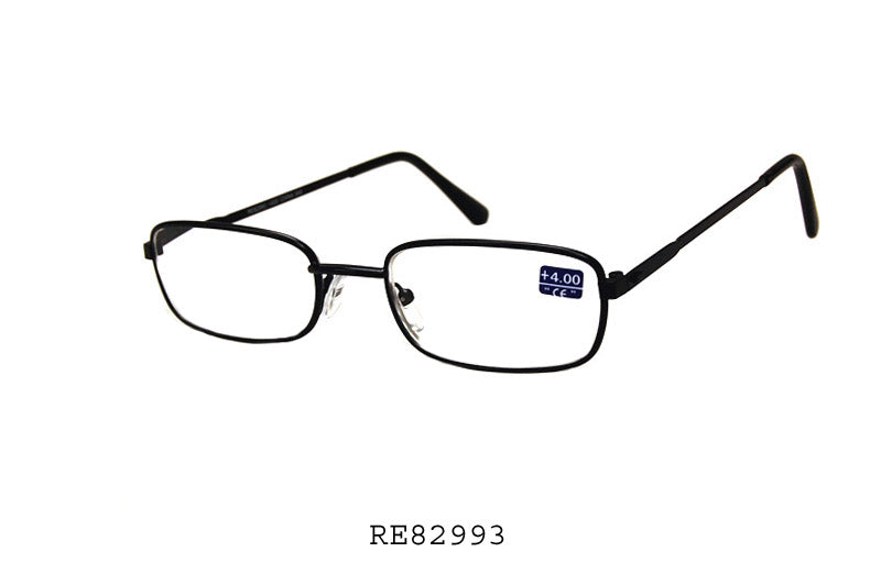 A pair of stylish metal reader sunglasses with clear lenses. The design features a modern frame, ideal for reading outdoors while protecting eyes from glare.