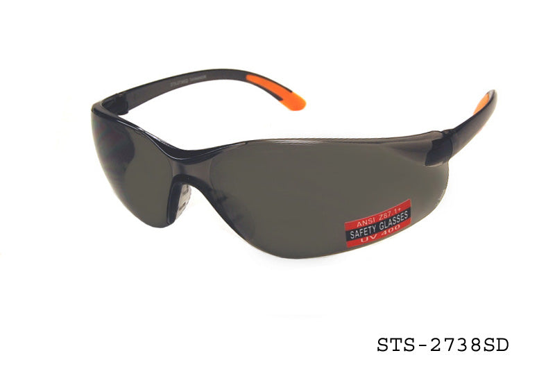 A pair of stylish safety sunglasses with a sturdy frame, designed for protection and comfort. The lenses are tinted, offering a sleek appearance suitable for outdoor use, while the temples are adjustable for a secure fit. The product is branded with the APTCINC logo, indicating its quality and reliability.
