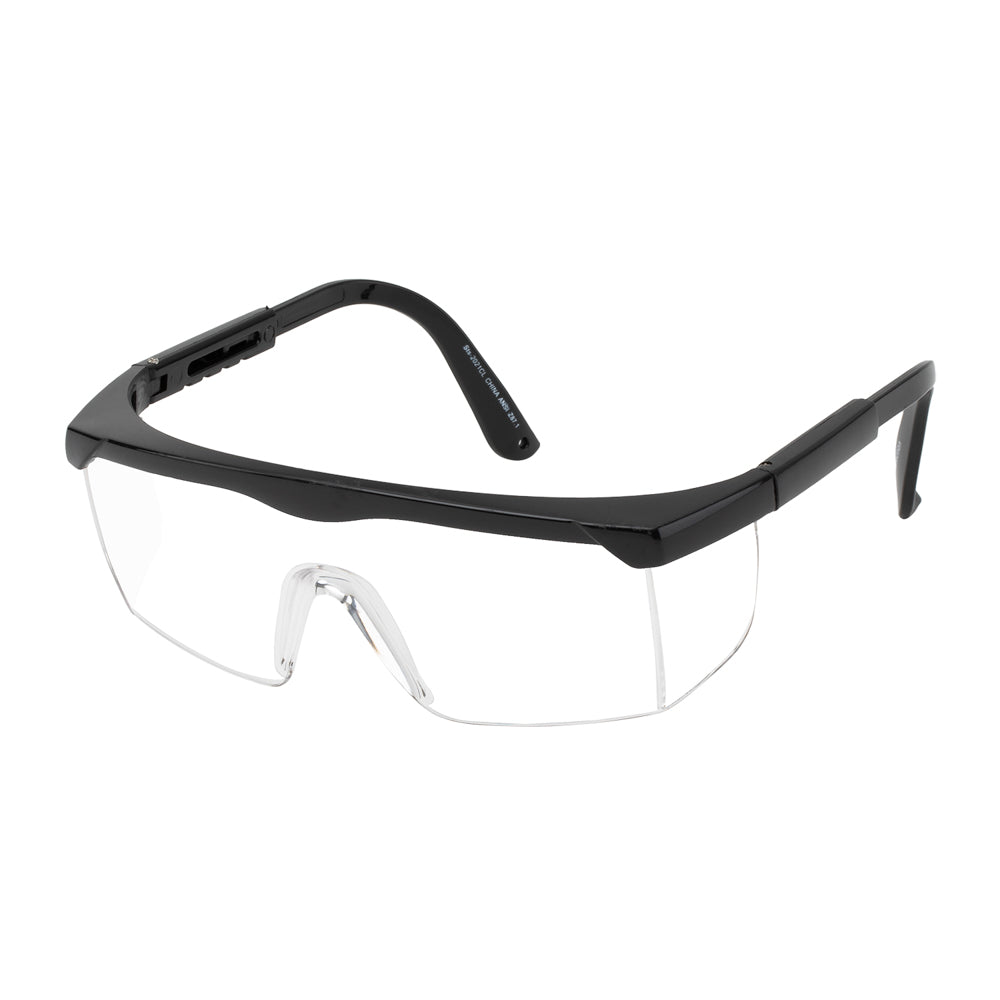 A pair of safety sunglasses designed for protection, featuring a sleek and modern frame. The lenses are tinted and provide UV protection, suitable for outdoor use. The glasses are labeled with the model number STS-2021CL and are part of a product line by APTCINC.